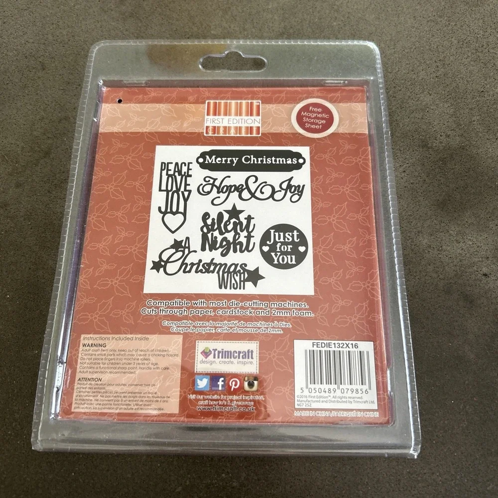 NEW‎ First Edition Craft Metal Dies Christmas Sentiment Card Making Scrapbooking